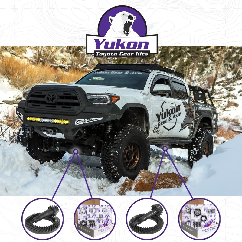 Toyota FJ Cruiser Ring & Pinion Gear Kit - Front + Rear - Yukon Gear & Axle - 4.88 Ratio, Includes Installation Kits - `10-`27